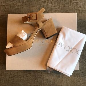 Jimmy Choo “Harriet” suede platform sandals